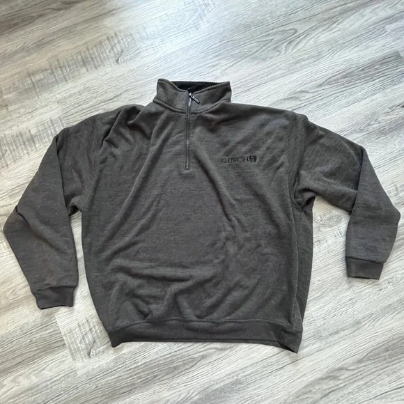 Cinch Grey 1/4 Zip Pull Over Sweater - XL - Picture 1 of 7